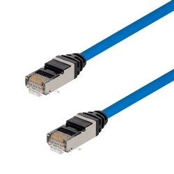 Picture of Category 6 Slim Ethernet Assembly, Shielded, CMP Plenum +105°C High Temp, Blue, 1.0Ft