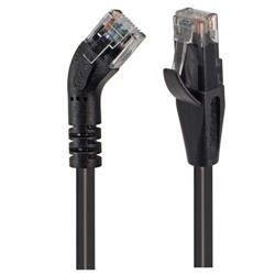 Picture of Category 6 45° Patch Cable, Straight/Left 45° Angle, Black 10.0 ft