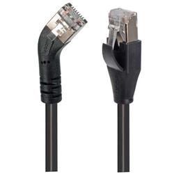 Picture of Category 6 Shielded 45° Patch Cable, Straight/Left 45° Angle, Black 1.0 ft