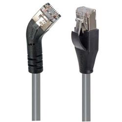 Picture of Category 6 Shielded 45° Patch Cable, Straight/Left 45° Angle, Gray 5.0 ft