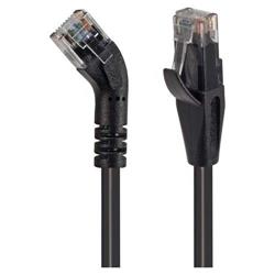 Picture of Category 6 45° Patch Cable, Straight/Right 45° Angle, Black 1.0 ft