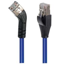 Picture of Category 6 Shielded 45° Patch Cable, Straight/Right 45° Angle, Blue 10.0 ft