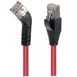 Picture of Category 6 Shielded 45° Patch Cable, Straight/Right 45° Angle, Red 7.0 ft