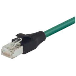 Picture of Double Shielded Cat6a Outdoor Industrial High Flex Ethernet Cable Teal, RJ45 / RJ45, 20.0ft