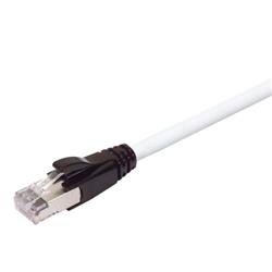 Picture of Plenum Rated Shielded Category 6a Cable, RJ45 / RJ45, 23AWG Solid, White, 10.0ft