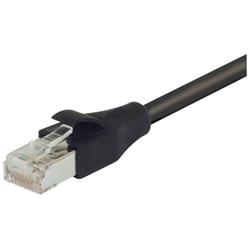 Picture of LSZH Shielded Category 6a Cable, RJ45 / RJ45, 26AWG Stranded, Black, 100.0ft