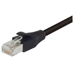 Picture of Double Shielded LSZH 26 AWG Stranded Cat 6 RJ45/RJ45 Patch Cord, Black, 75.0 Ft