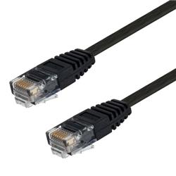 Picture of Category 6 Flat Patch Cable, RJ45 / RJ45, Black, 50.0 ft