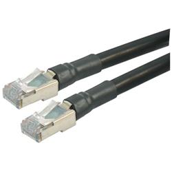 Picture of Cat6 Shielded Outdoor Patch Cable, RJ45/RJ45, Black, 175.0 ft