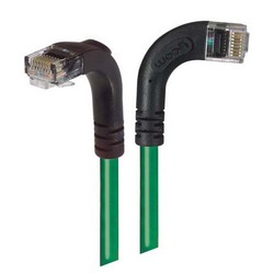 Picture of Category 6 Right Angle Patch Cable, RA Right Exit/Right Angle Down, Green 1.0 ft