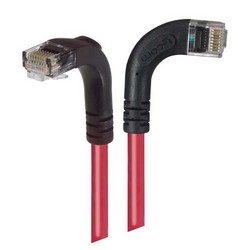 Picture of Category 6 Right Angle Patch Cable, RA Right Exit/Right Angle Down- Red 20.0 ft