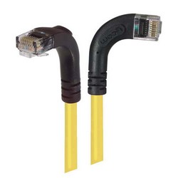 Picture of Category 6 Right Angle Patch Cable, RA Right Exit/Right Angle Down- Yellow  10.0 ft