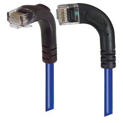 Picture of Category 6 Right Angle Patch Cable, RA Left Exit/Right Angle Down- Blue 20.0 ft