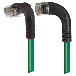 Picture of Category 6 Right Angle Patch Cable, RA Left Exit/Right Angle Down- Green 10.0 ft