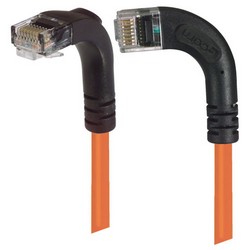 Picture of Category 6 Right Angle Patch Cable, RA Left Exit/Right Angle Down- Orange 10.0 ft