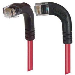 Picture of Category 6 Right Angle Patch Cable, RA Left Exit/Right Angle Down- Red 10.0 ft