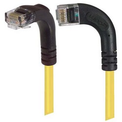 Picture of Category 6 Right Angle Patch Cable, RA Left Exit/Right Angle Down- Yellow 10.0 ft