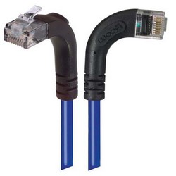 Picture of Category 6 Right Angle Patch Cable, RA Right Exit/Right Angle Up- Blue 10.0 ft