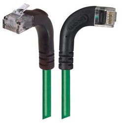 Picture of Category 6 Right Angle Patch Cable, RA Right Exit/Right Angle Up- Green 10.0 ft