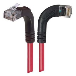 Picture of Category 6 Right Angle Patch Cable, RA Right Exit/Right Angle Up- Red 10.0 ft