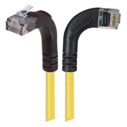 Picture of Category 6 Right Angle Patch Cable, RA Right Exit/Right Angle Up- Yellow 20.0 ft