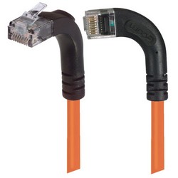 Picture of Category 6 Right Angle Patch Cable, RA Left Exit/Right Angle Up- Orange 2.0 ft
