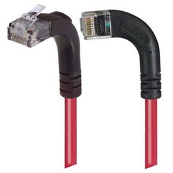 Picture of Category 6 Right Angle Patch Cable, RA Left Exit/Right Angle Up- Red 10.0 ft