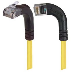 Picture of Category 6 Right Angle Patch Cable, RA Left Exit/Right Angle Up- Yellow 1.0 ft