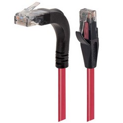 Picture of Category 6 Right Angle Patch Cable, Stackable, Red, 10.0 ft