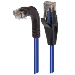 Picture of Category 6 Right Angle RJ45 Ethernet Patch Cord - Straight to RA (Down) - Blue, 1.0Ft