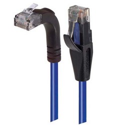 Picture of Category 6 Right Angle RJ45 Ethernet Patch Cords - Straight to RA (Up) - Blue, 10.0Ft