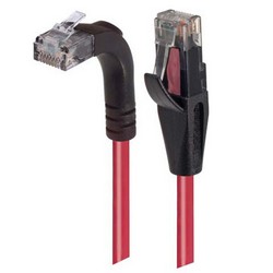 Picture of Category 6 Right Angle RJ45 Ethernet Patch Cords - Straight to RA (Up) - Red, 3.0Ft