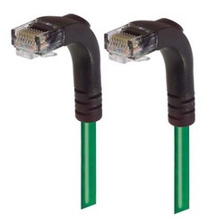 Picture of Category 6 Right Angle RJ45 Ethernet Patch Cords - RA (Down) to RA (Down) - Green, 10.0Ft