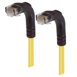 Picture of Category 6 Right Angle RJ45 Ethernet Patch Cords - RA (Down) to RA (Down) - Yellow, 1.0Ft