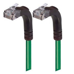 Picture of Category 6 Right Angle Patch Cable, Right Angle Up/Right Angle Up - Green 25.0 ft