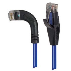 Picture of Category 6 Right Angle RJ45 Ethernet Patch Cords - Straight to RA (Left) - Blue, 10.0Ft