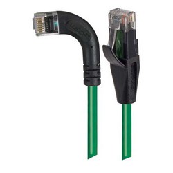 Picture of Category 6 Right Angle RJ45 Ethernet Patch Cords - Straight to RA (Left) - Green, 15.0Ft