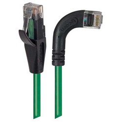 Picture of Category 6 Right Angle RJ45 Ethernet Patch Cords - Straight to RA (Right) - Green, 15.0Ft