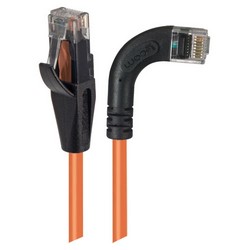 Picture of Category 6 Right Angle RJ45 Ethernet Patch Cords - Straight to RA (Right) - Orange, 3.0Ft