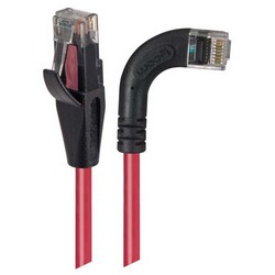 Picture of Category 6 Right Angle RJ45 Ethernet Patch Cords - Straight to RA (Right) - Red, 10.0Ft