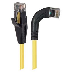 Picture of Category 6 Right Angle RJ45 Ethernet Patch Cords - Straight to RA (Right) - Yellow, 10.0Ft