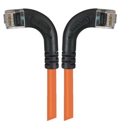 Picture of Category 6 Right Angle RJ45 Ethernet Patch Cords - RA (Left) to RA (Right) - Orange, 1.0Ft