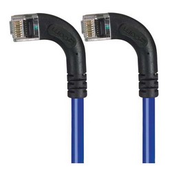 Picture of Category 6 Right Angle RJ45 Ethernet Patch Cords - RA (Left) to RA (Left) - Blue, 10.0Ft