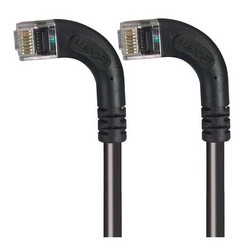 Picture of Category 6 Right Angle RJ45 Ethernet Patch Cords - RA (Left) to RA (Left) - Black, 20.0Ft