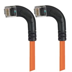 Picture of Category 6 Right Angle RJ45 Ethernet Patch Cords - RA (Left) to RA (Left) - Orange, 2.0Ft