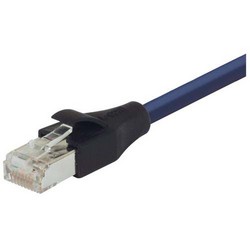 Picture of Shielded Cat 6 Cable, RJ45 / RJ45 PVC Jacket, Blue 5.0 ft