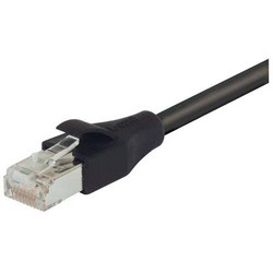 Picture of Shielded Cat 6 Cable, RJ45 / RJ45 PVC Jacket, Black 15.0 ft