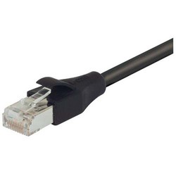 Picture of Shielded Cat 6 Cable, RJ45 / RJ45 PVC Jacket, Black 25.0 ft
