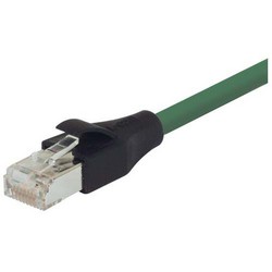 Picture of Shielded Cat 6 Cable, RJ45 / RJ45 PVC Jacket, Green 2.0 ft