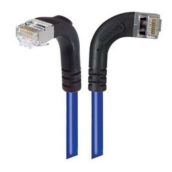 Picture of Shielded Category 6 Right Angle Patch Cable, Right Angle Right/Right Angle Down, Blue, 10.0 ft